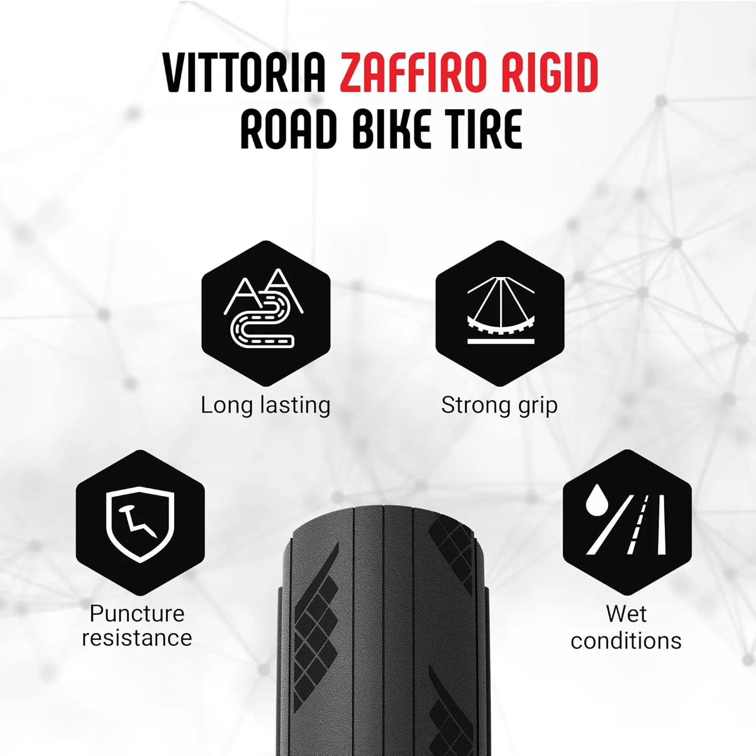 Vittoria Zaffiro V (Rigid) Clincher All Black [Casing: Nylon 26TPI]
