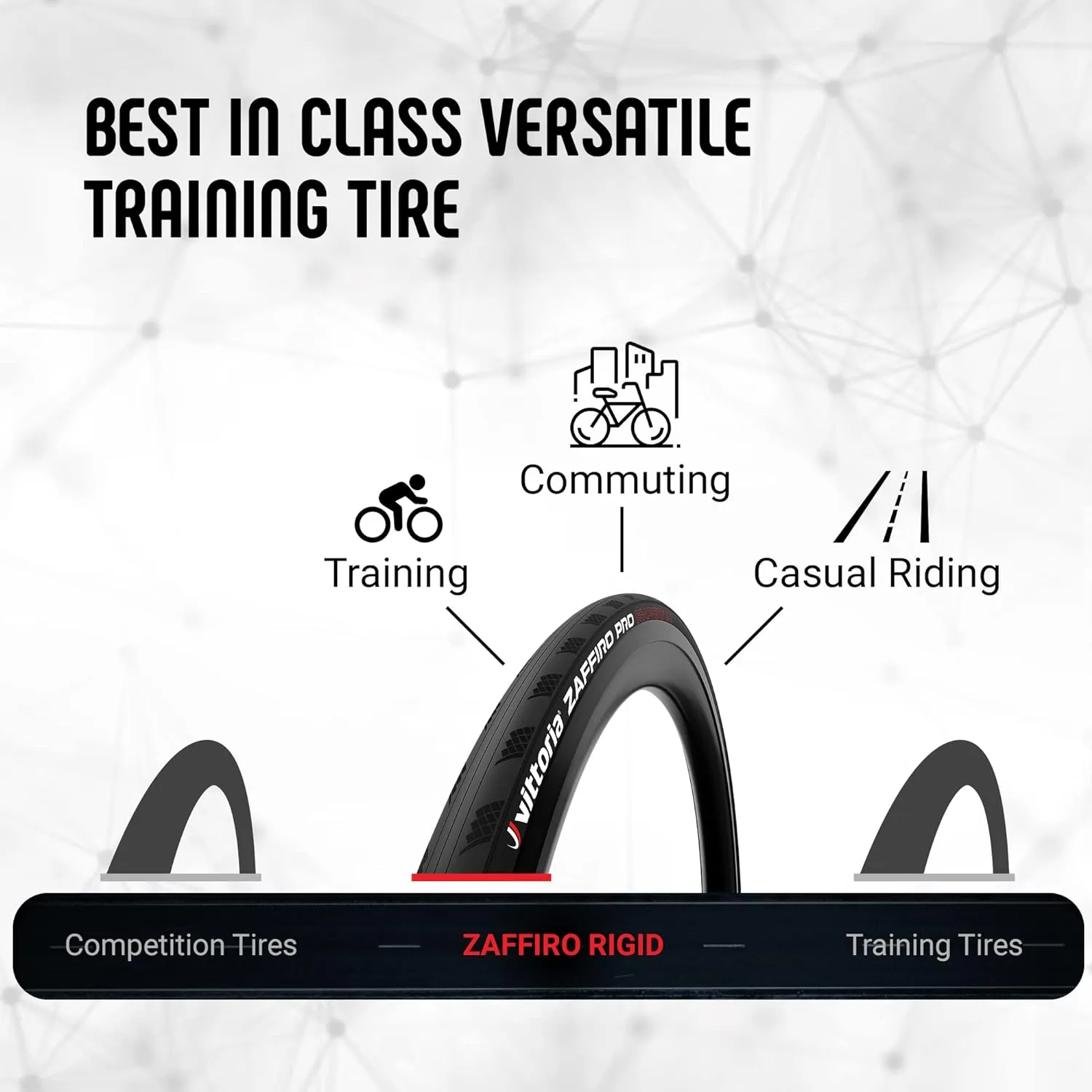 Vittoria Zaffiro V (Rigid) Clincher All Black [Casing: Nylon 26TPI]