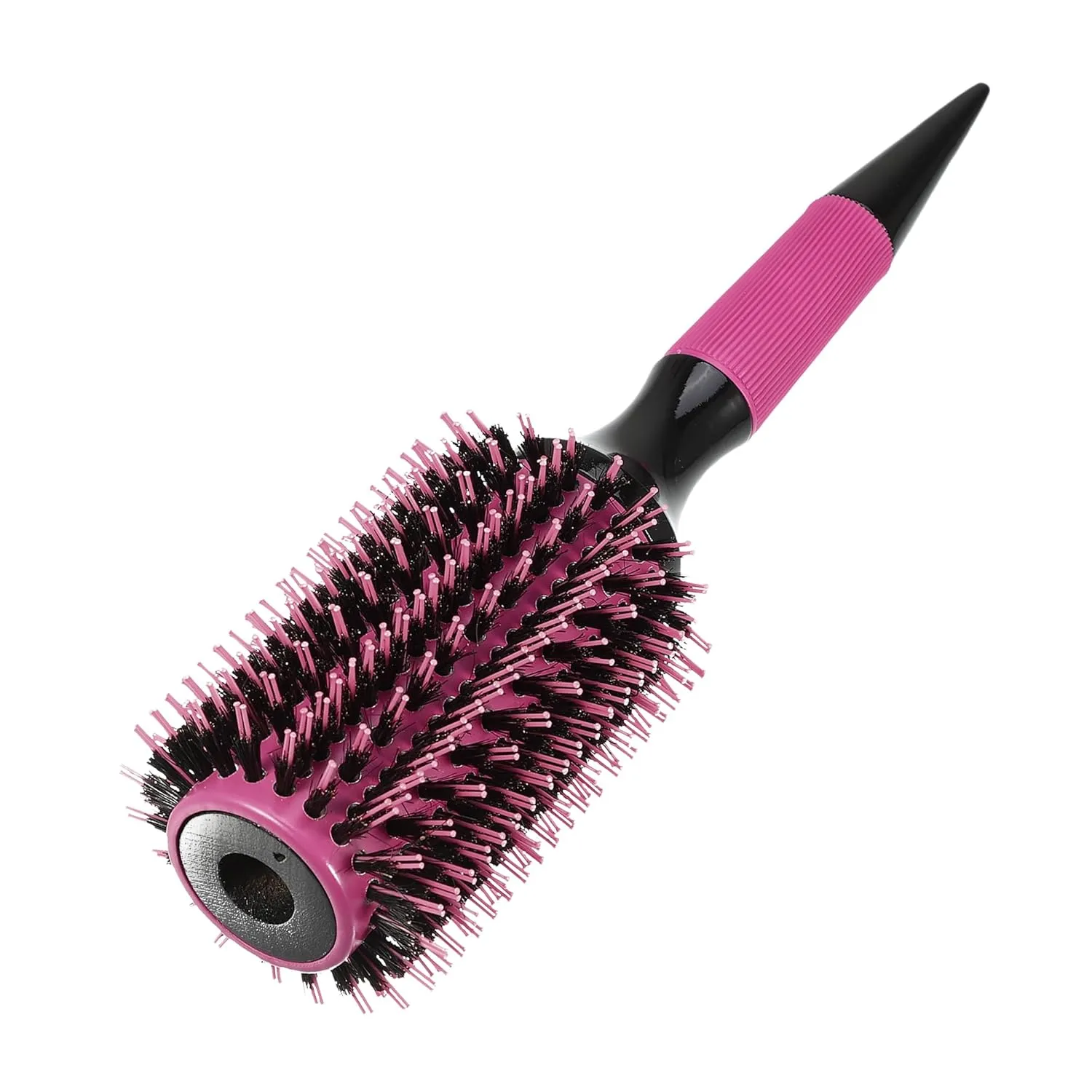 VOCOSTE Round Hair Brush, Hair Brushes for Women, Nylon Bristle Pins Round Brush, Styling Hair Brush for Wet, Dry, Wig, Straight Hair, Pink, 10.04"x2.76"