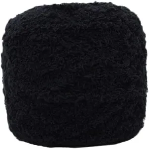 Warm Coral Fleece Fluffy Knitting Yarn Shaggy Black Fur Yarn Acrylic Velvet Knitting Yarn DIY Fluffy Dolls Blanket Sweater Scarf Handbag Total 5 Skeins