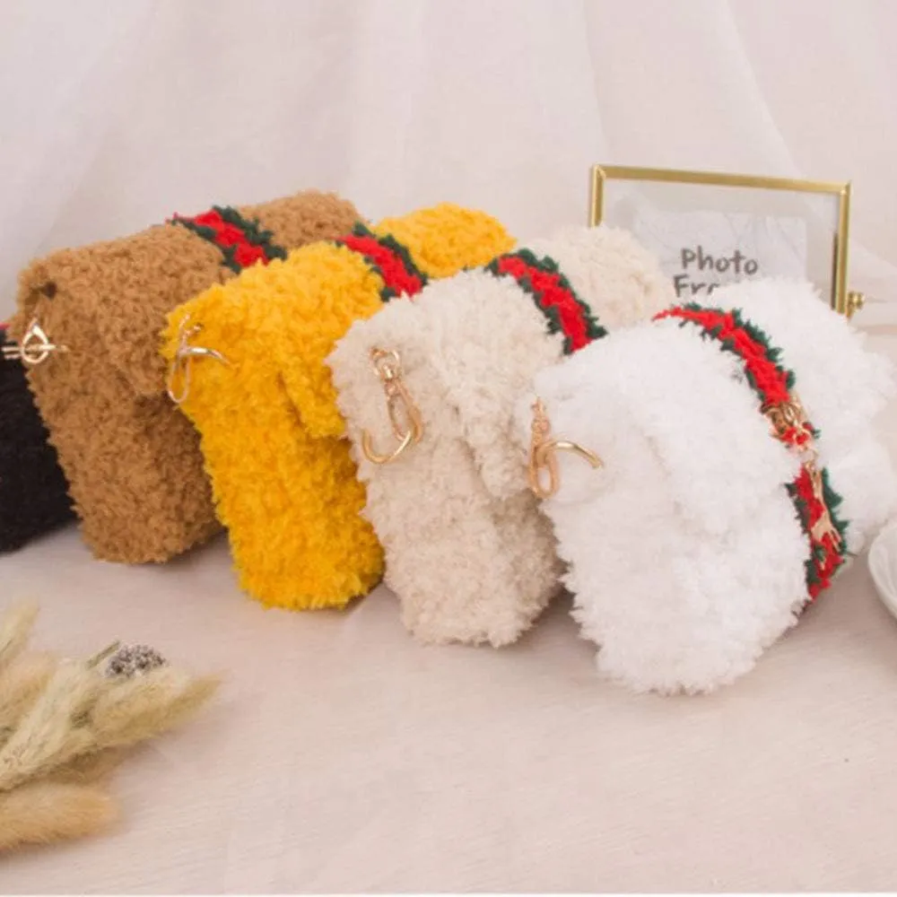 Warm Coral Fleece Fluffy Knitting Yarn Shaggy Bright Yellow Fur Yarn Acrylic Velvet Knitting Yarn DIY Fluffy Dolls Blanket Sweater Scarf Handbag Total 5 Skeins