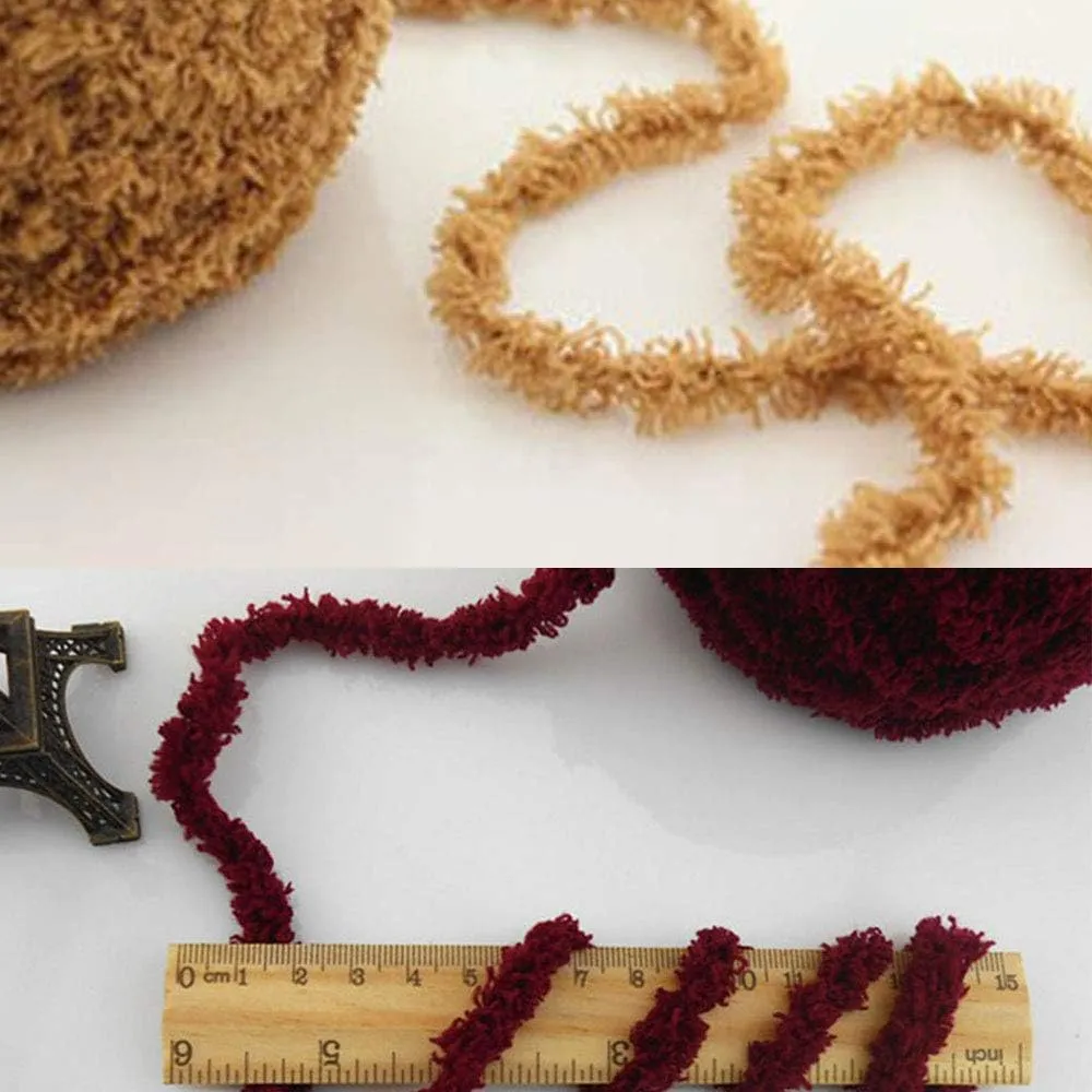 Warm Coral Fleece Fluffy Knitting Yarn Shaggy Pink Fur Yarn Acrylic Velvet Knitting Yarn DIY Fluffy Dolls Blanket Sweater Scarf Handbag Total 5 Skeins