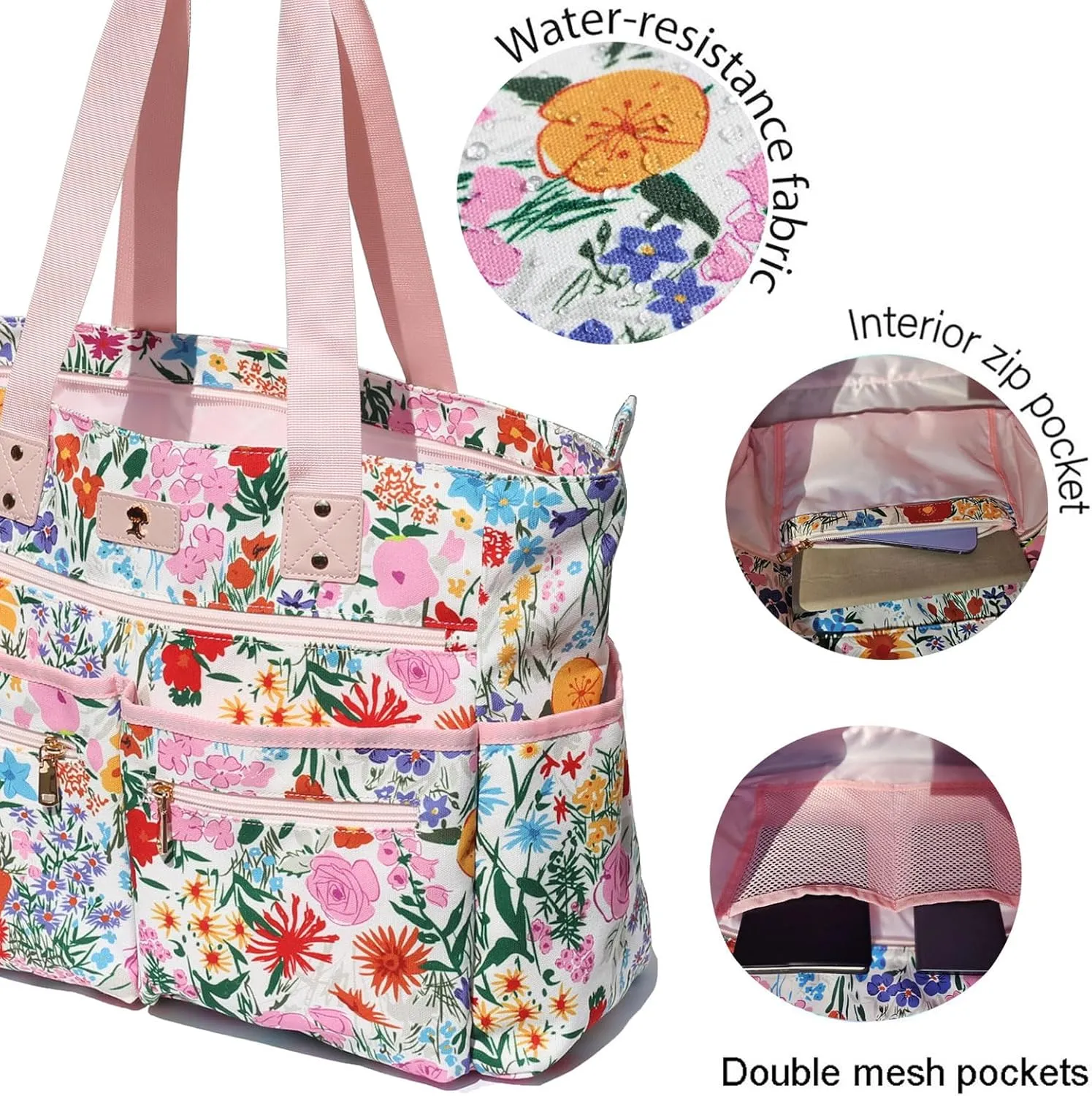 Weekender Bag Carry On Bag Overnight Tote Travel Duffle with 13 Pockets for Travel,Work，Gym,Beach,Teacher,Nurse