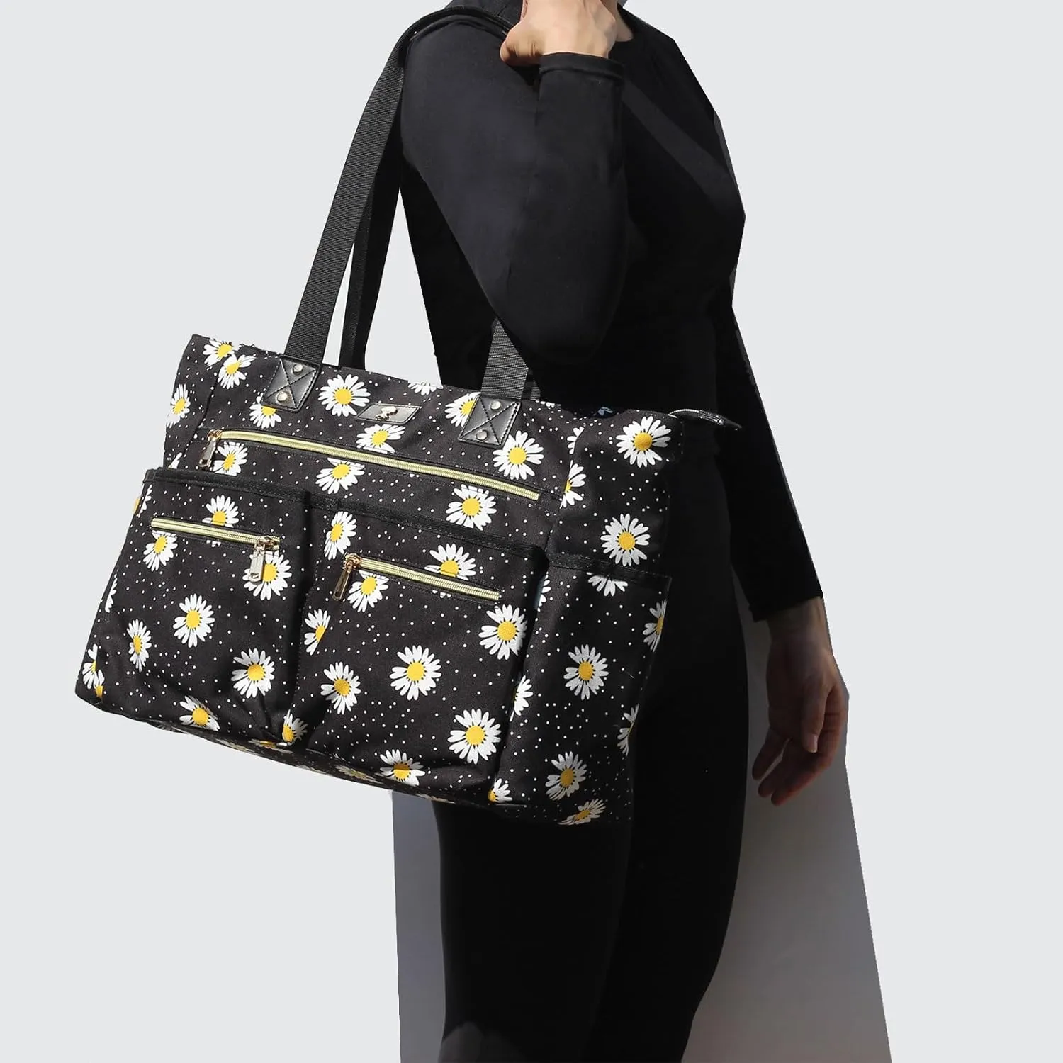 Weekender Bag Carry On Bag Overnight Tote Travel Duffle with 13 Pockets for Travel,Work，Gym,Beach,Teacher,Nurse