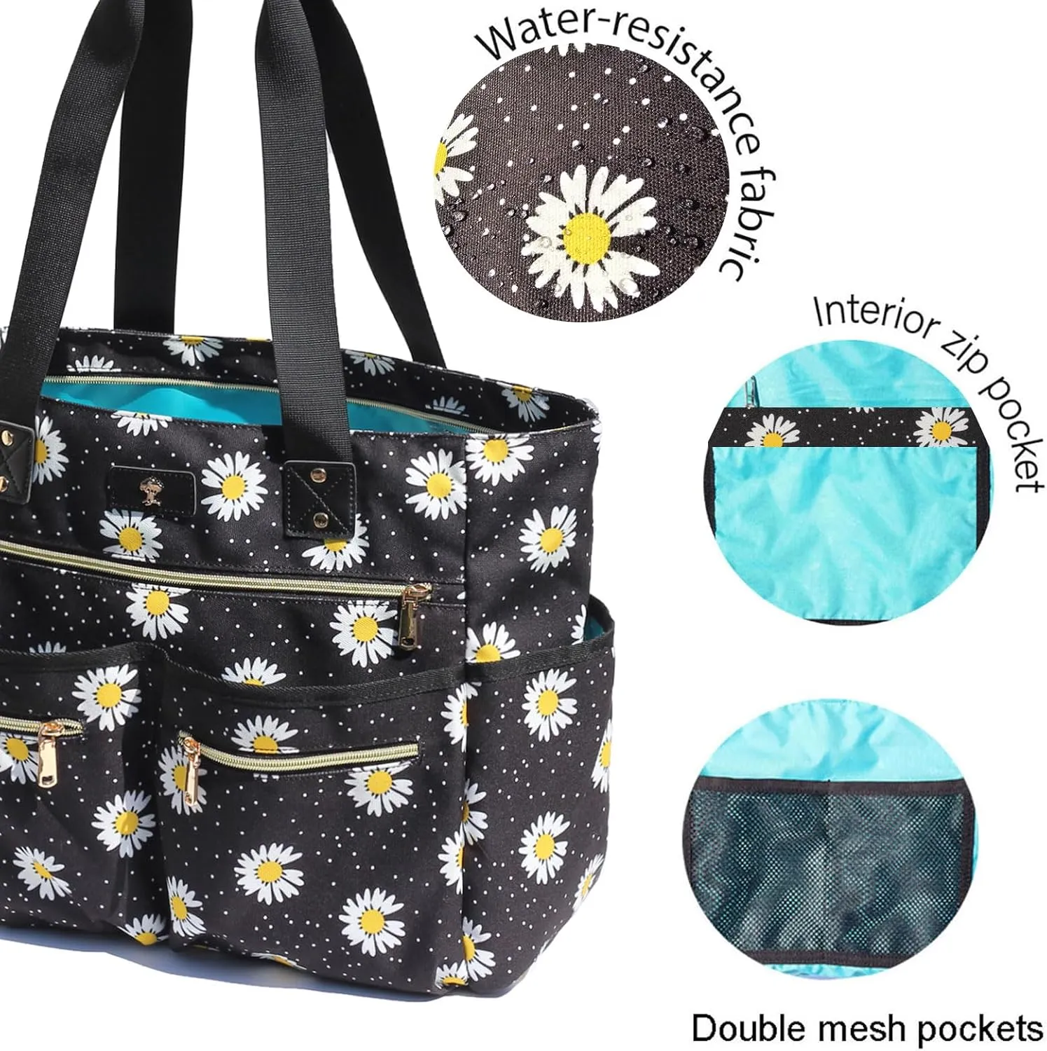 Weekender Bag Carry On Bag Overnight Tote Travel Duffle with 13 Pockets for Travel,Work，Gym,Beach,Teacher,Nurse
