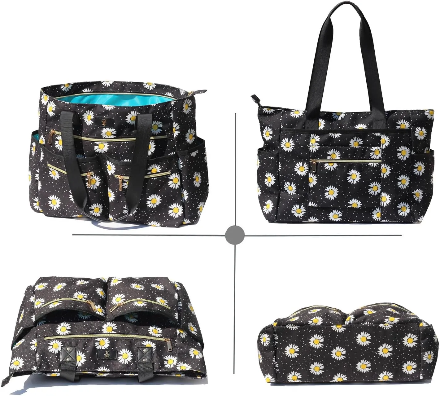 Weekender Bag Carry On Bag Overnight Tote Travel Duffle with 13 Pockets for Travel,Work，Gym,Beach,Teacher,Nurse