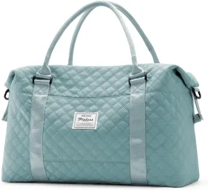 Weekender Bags for Women, Travel Duffel Overnight Carry on Bag with Toiletry Bag&Wet Pocket,Pale Blue