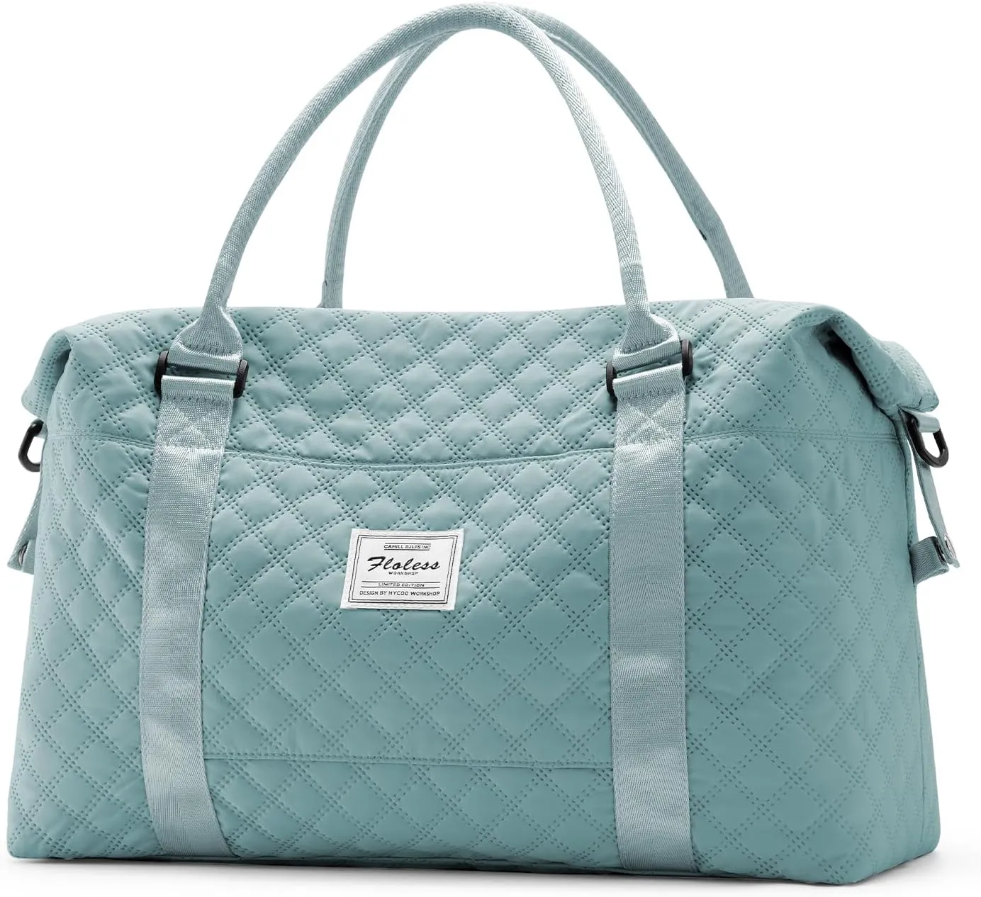 Weekender Bags for Women, Travel Duffel Overnight Carry on Bag with Toiletry Bag&Wet Pocket,Pale Blue