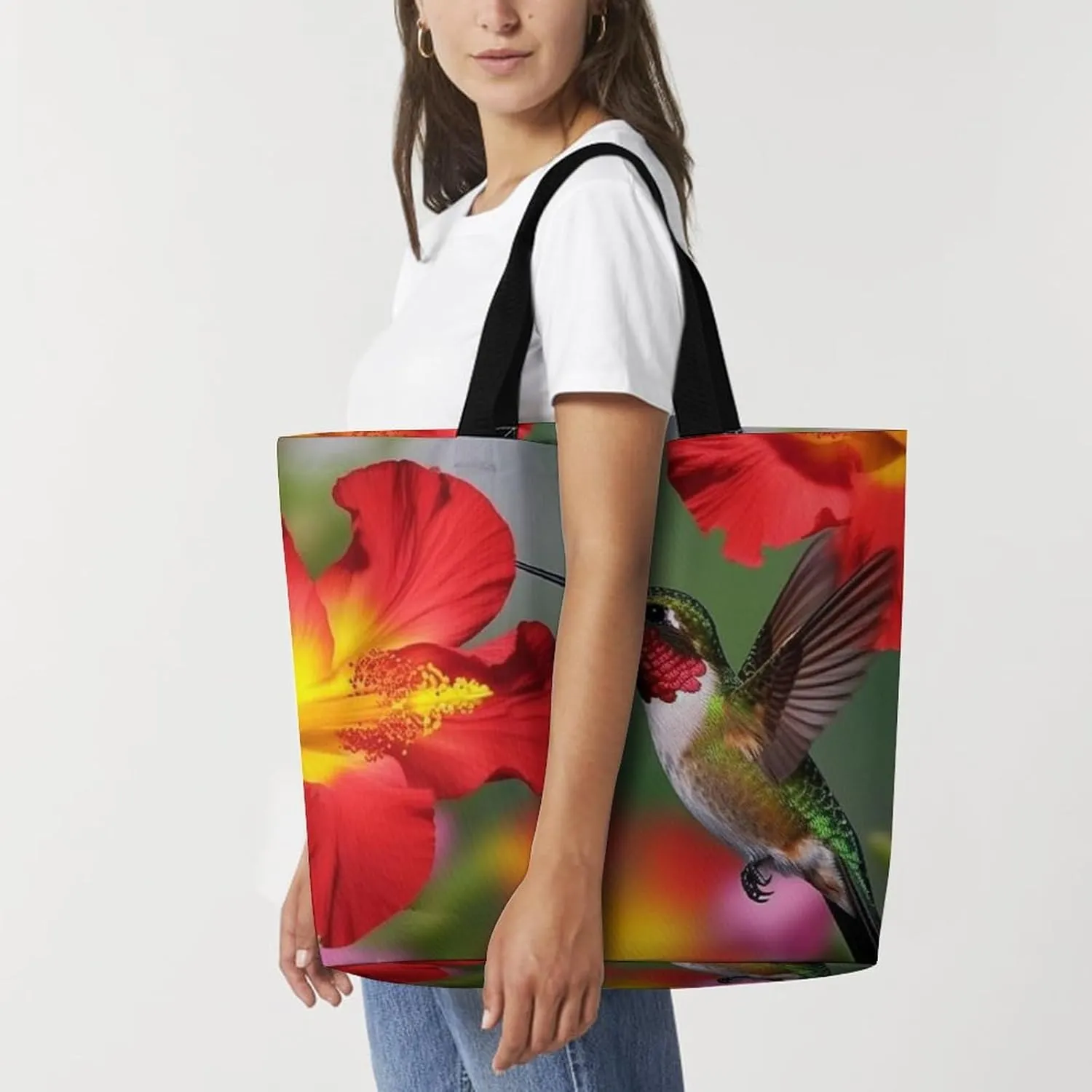 White Head Eagle Tote Bag for Women Reusable Grocery Shoulder Bags Shopping Bag for Travel, Groceries