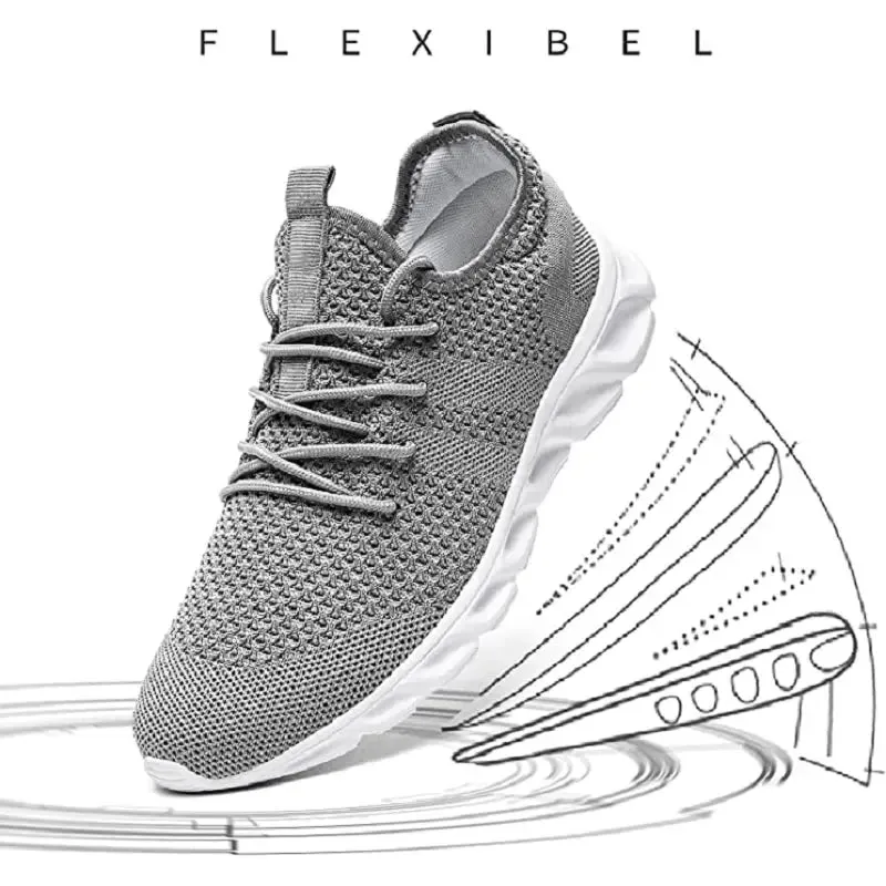 White Outdoor Breathable Mesh Black Running Shoes