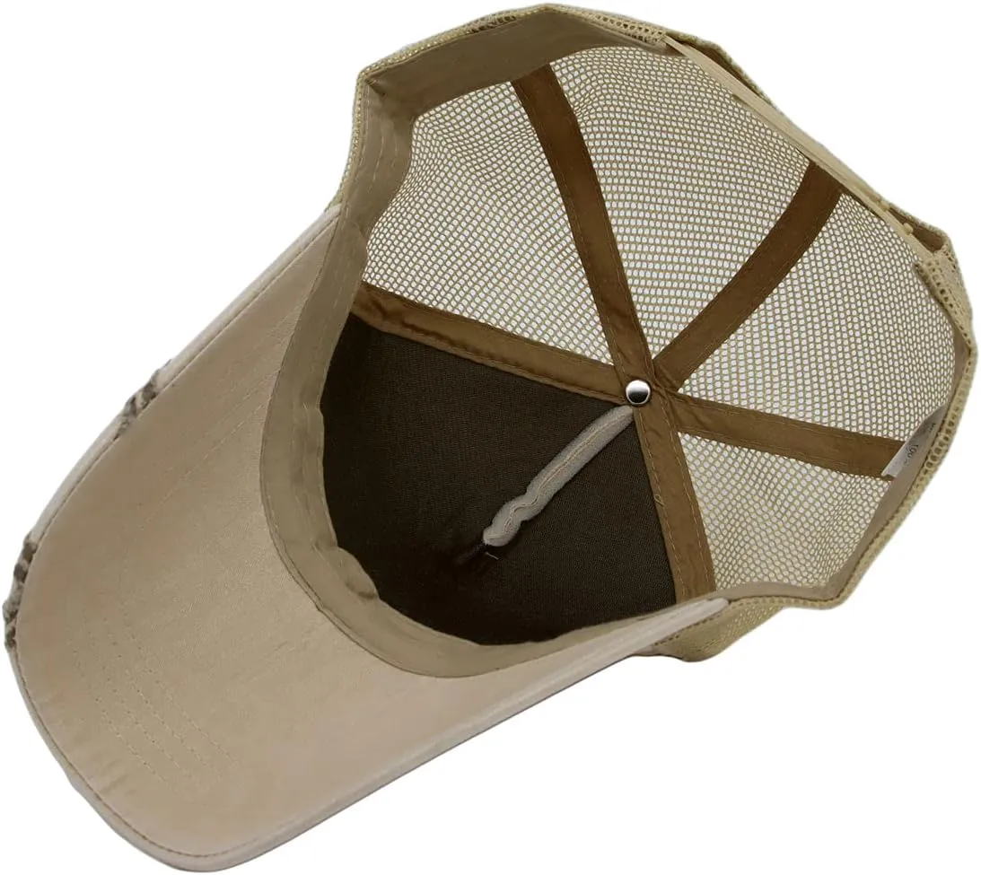 WITHMOONS Meshed Baseball Cap Skull Rhinestones Trucker Hat KR1751