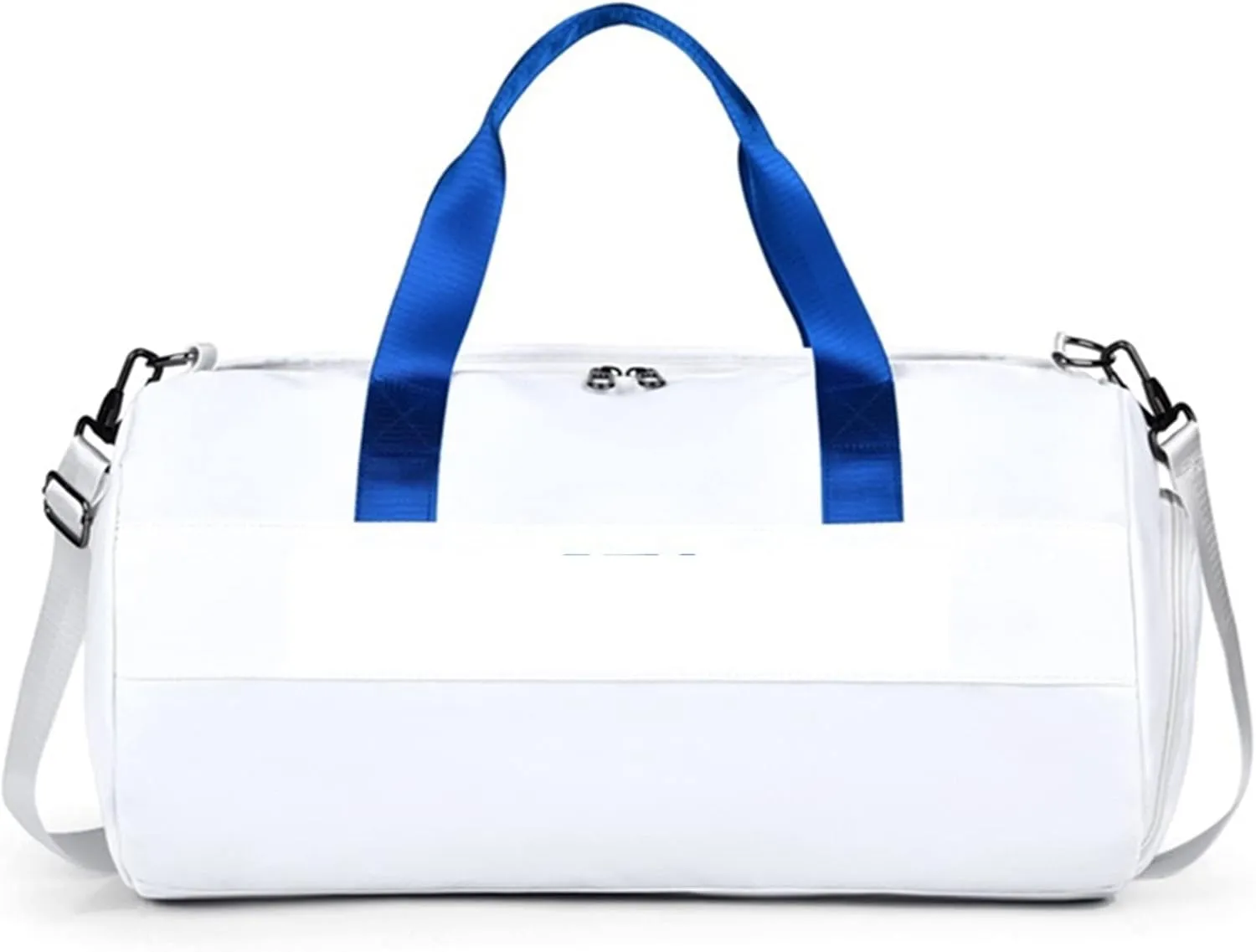 women and Wet Separation Fitness Cylinder Waterproof Travel Portable Sports Sport Gym Bag (White)