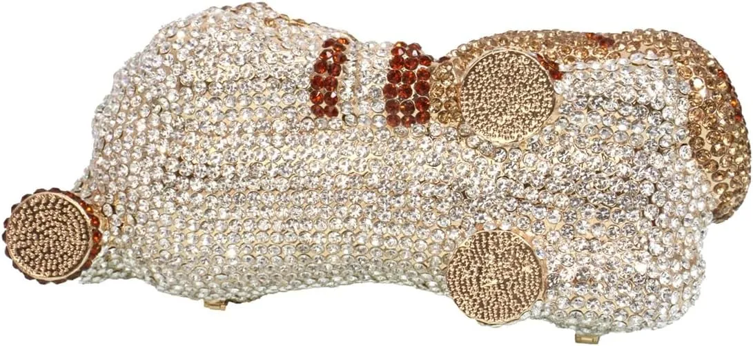 Women Cute Horse Shape Rhinestone Evening Bag Sparkling Animal Crystal Handbags Diamond Clutch for Prom Party