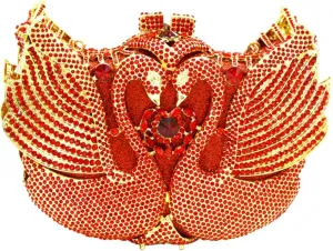 Women Evening-Bag Chain Rhinestone Luxury Ladies Clutch-Purse Wedding-Handbag Swan