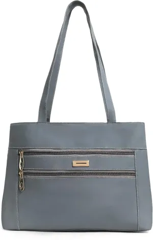 Women Leather Tote Bag, Classic Unlined Design, Interior and Exterior Pockets, Stylish, Lightweight for casual