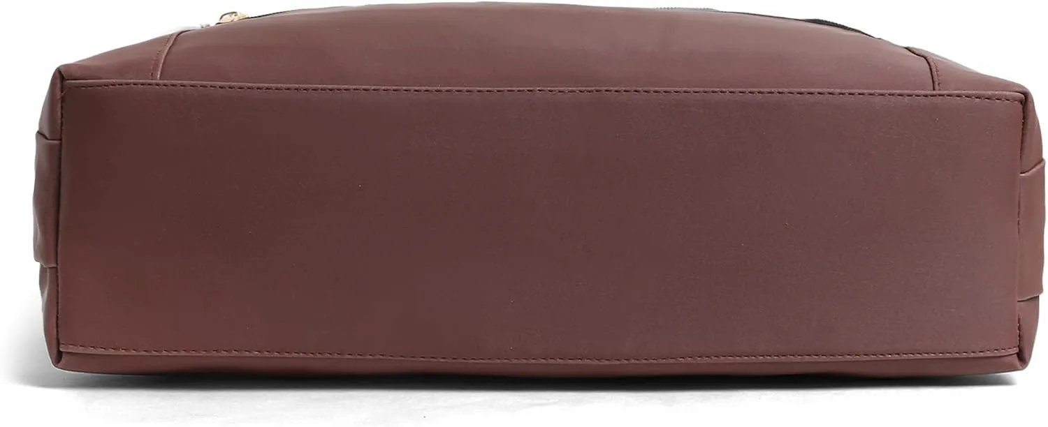 Women Leather Tote Bag, Classic Unlined Design, Interior and Exterior Pockets, Stylish, Lightweight for casual
