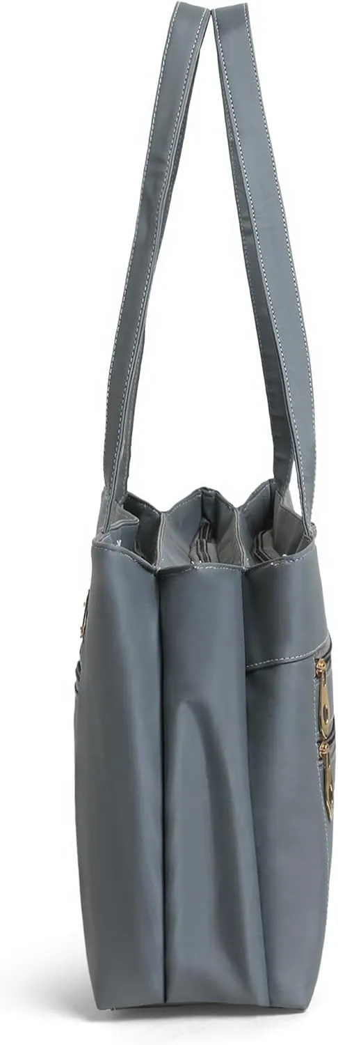 Women Leather Tote Bag, Classic Unlined Design, Interior and Exterior Pockets, Stylish, Lightweight for casual