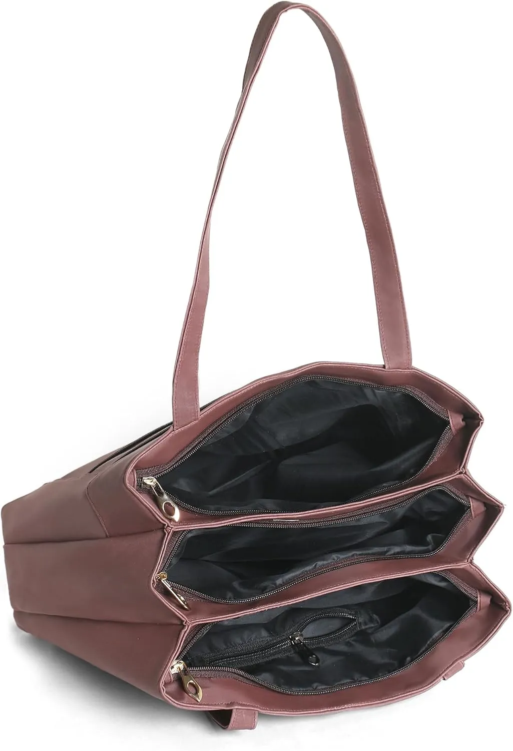 Women Leather Tote Bag, Classic Unlined Design, Interior and Exterior Pockets, Stylish, Lightweight for casual