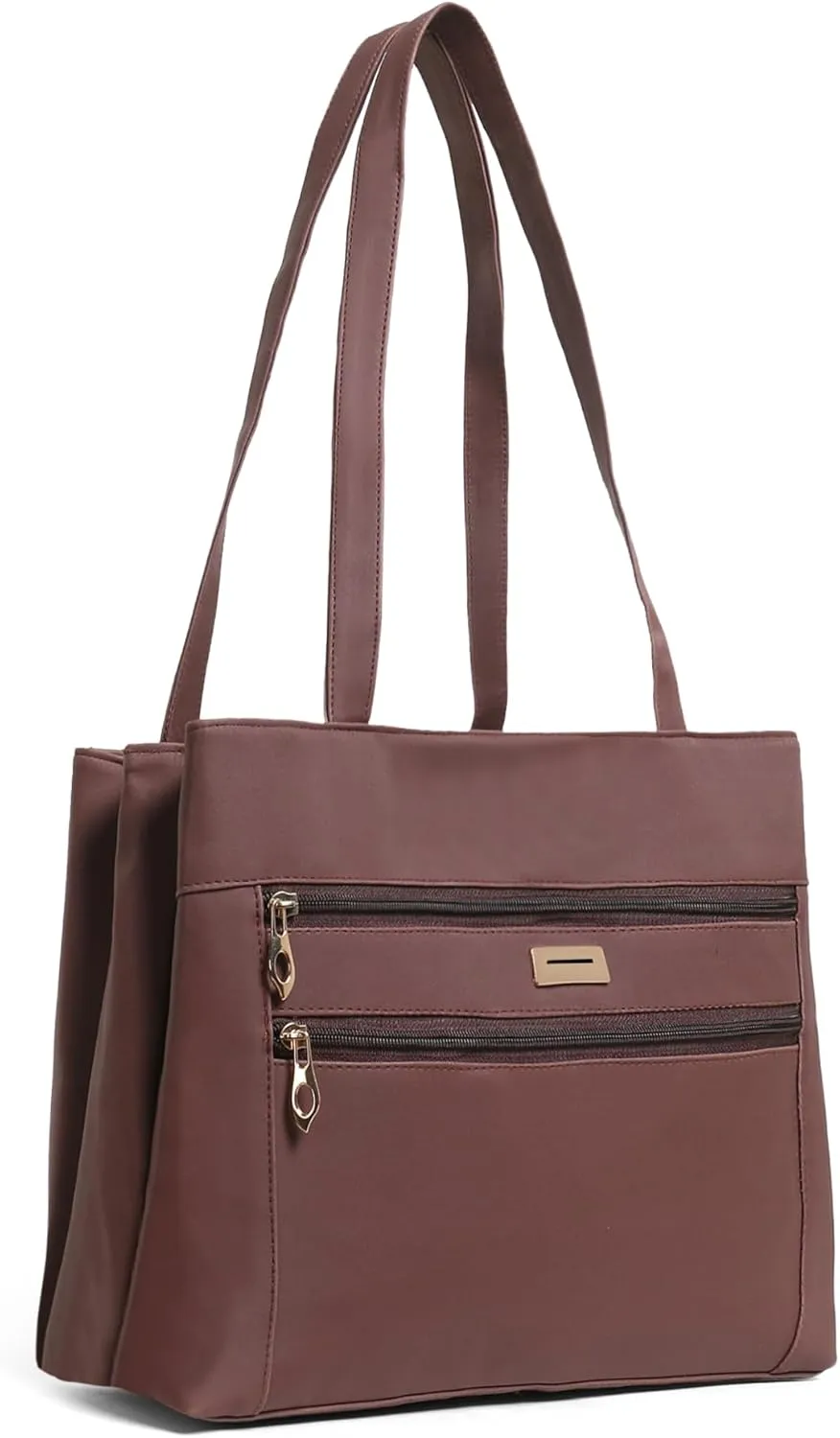 Women Leather Tote Bag, Classic Unlined Design, Interior and Exterior Pockets, Stylish, Lightweight for casual