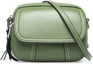 Women Retro Leather Satchel Bag Double Zipper Top Handle Mini Handbags Strap Shoulder Purse