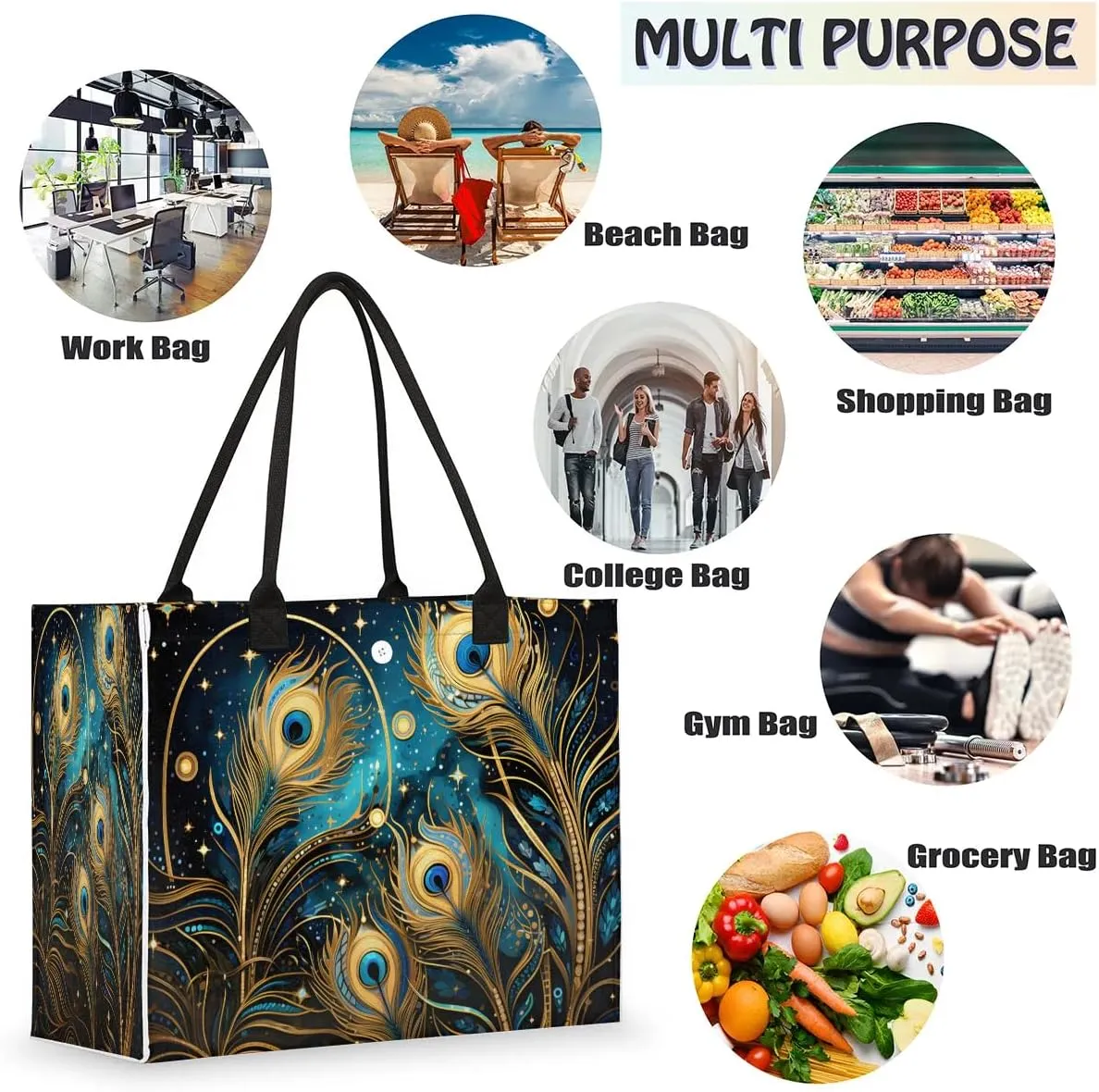 Womens Birthday Gifts Tote Bag Flower Sloth Beach Bags for Women Handbags