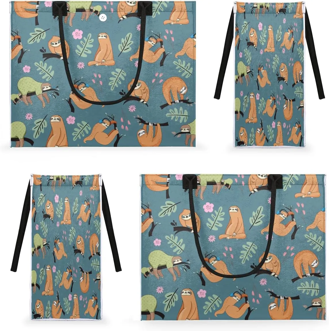 Womens Birthday Gifts Tote Bag Flower Sloth Beach Bags for Women Handbags