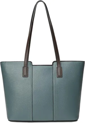 Women's Genuine Leather Tote Handbag Large Capacity Pocketbook Purse