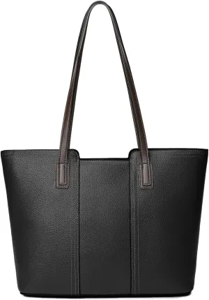Women's Genuine Leather Tote Handbag Large Capacity Pocketbook Purse