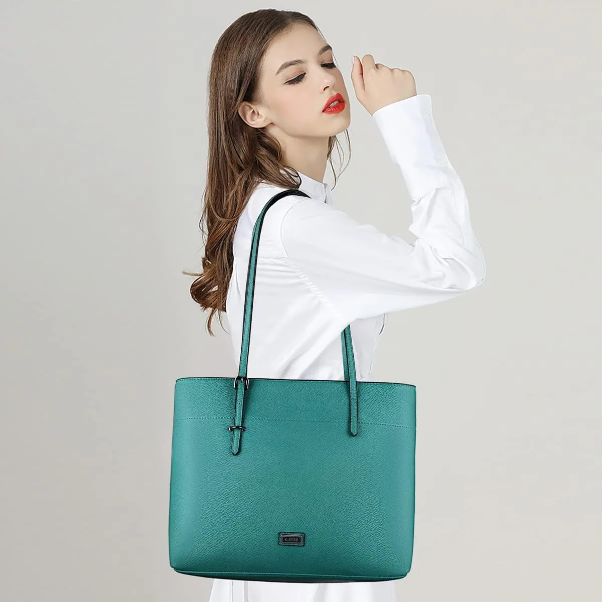 Women's Soft Faux Leather Tote Bag Purse Handbags Wallet Tote Shoulder Bag Purse Large Capacity