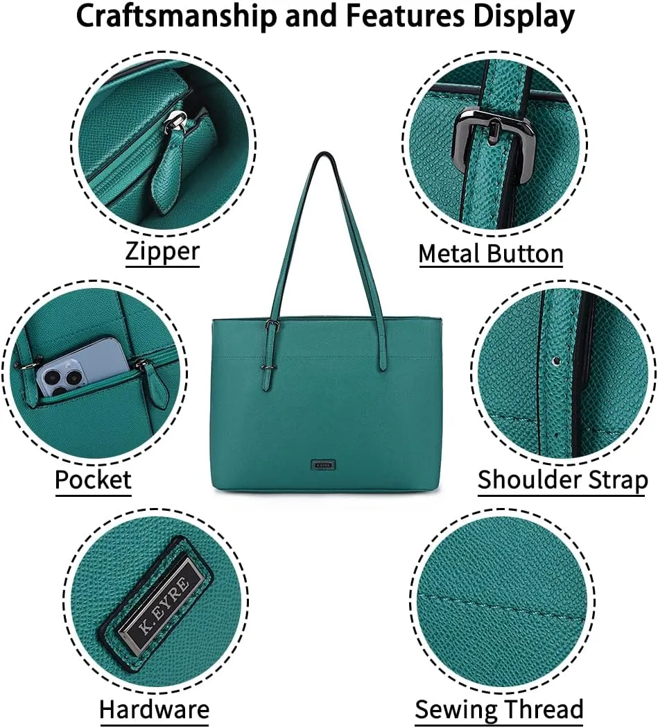 Women's Soft Faux Leather Tote Bag Purse Handbags Wallet Tote Shoulder Bag Purse Large Capacity