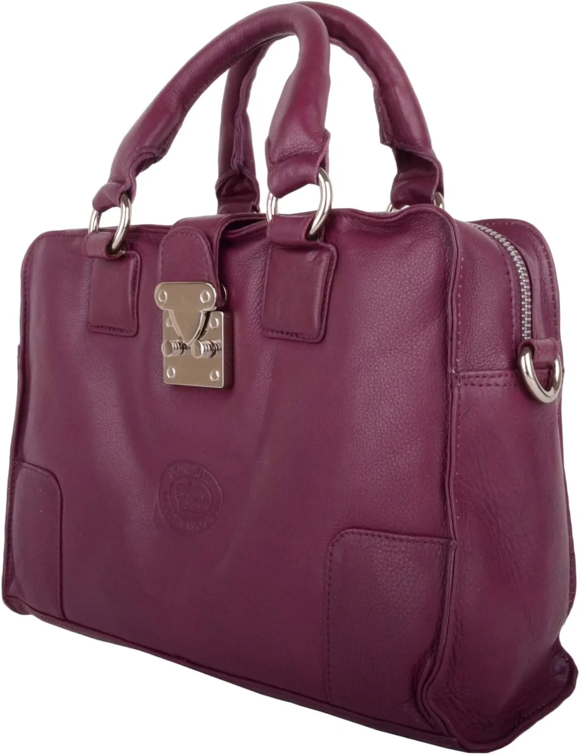 Womens Soft Premium Leather Hand Bag/Shoulder Bag with Detachable Strap