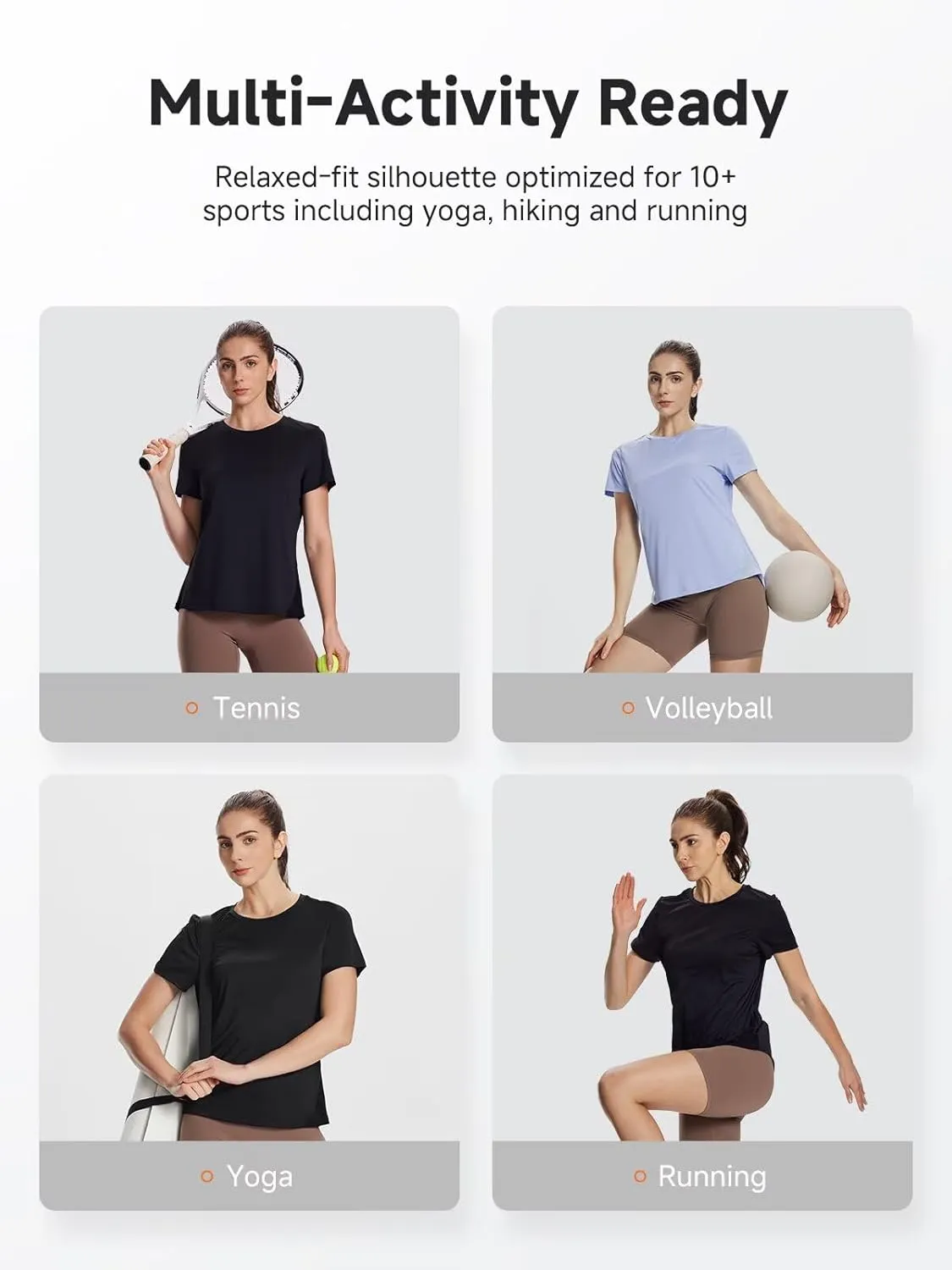 Women's UPF50  Mesh Workout Top - Soft Breathable Crew Neck Short Sleeve for Yoga Gym & Casual Summer Athletic
