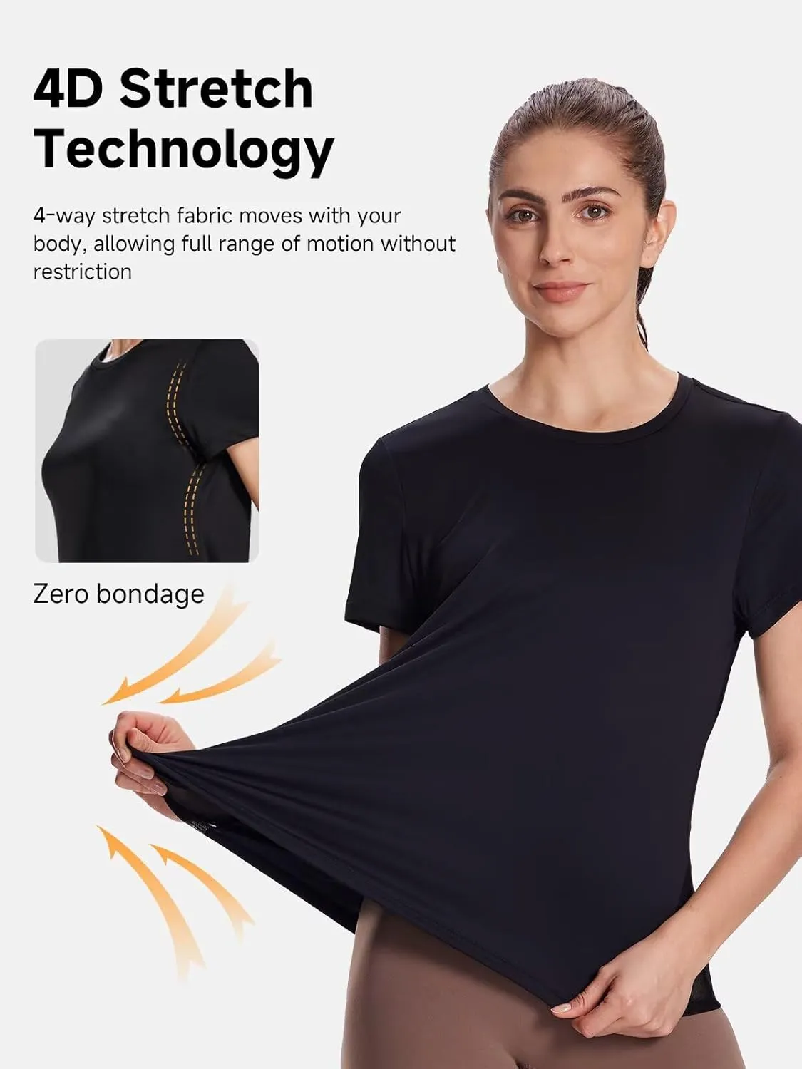 Women's UPF50  Mesh Workout Top - Soft Breathable Crew Neck Short Sleeve for Yoga Gym & Casual Summer Athletic