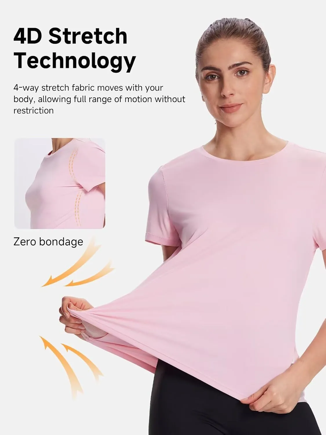 Women's UPF50  Mesh Workout Top - Soft Breathable Crew Neck Short Sleeve for Yoga Gym & Casual Summer Athletic