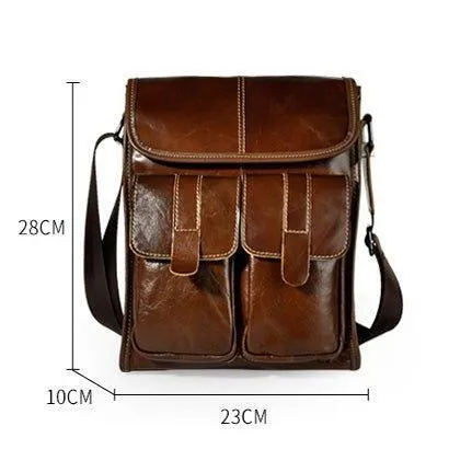 Woosir Vintage Genuine Leather Messenger Shoulder Bag