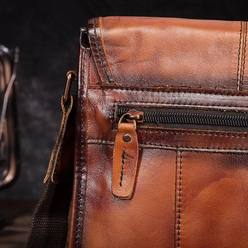 Woosir Vintage Genuine Leather Messenger Shoulder Bag
