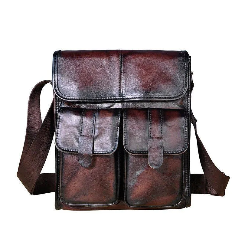 Woosir Vintage Genuine Leather Messenger Shoulder Bag