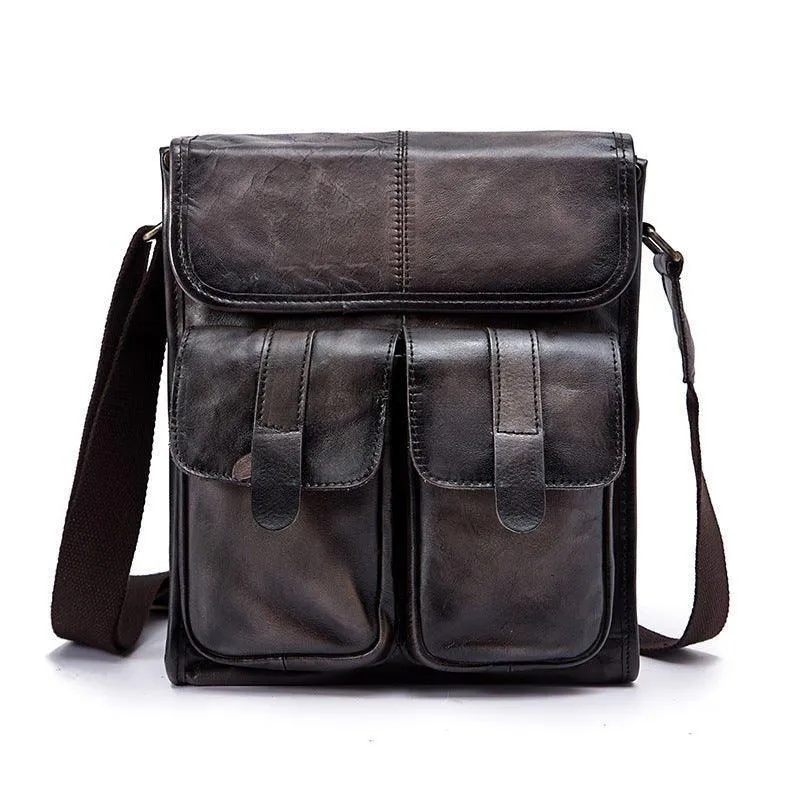Woosir Vintage Genuine Leather Messenger Shoulder Bag