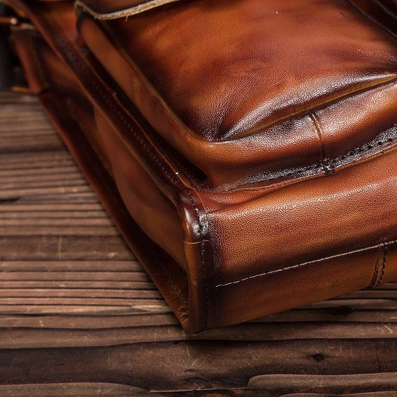 Woosir Vintage Genuine Leather Messenger Shoulder Bag