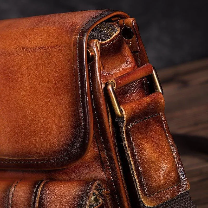 Woosir Vintage Genuine Leather Messenger Shoulder Bag