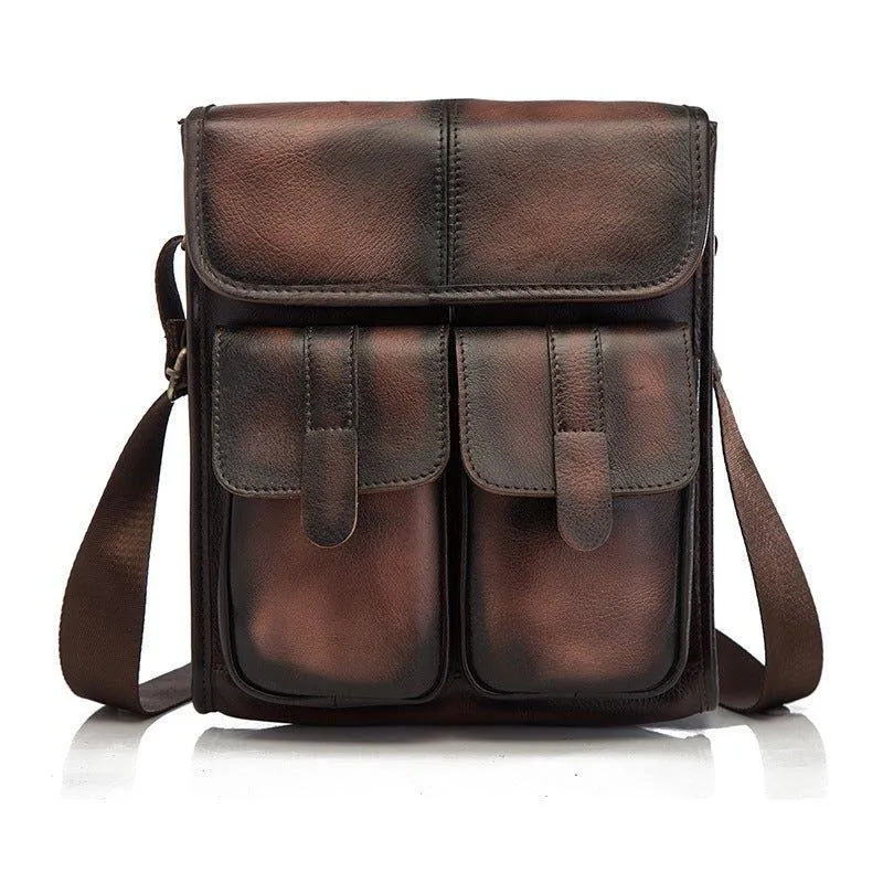 Woosir Vintage Genuine Leather Messenger Shoulder Bag