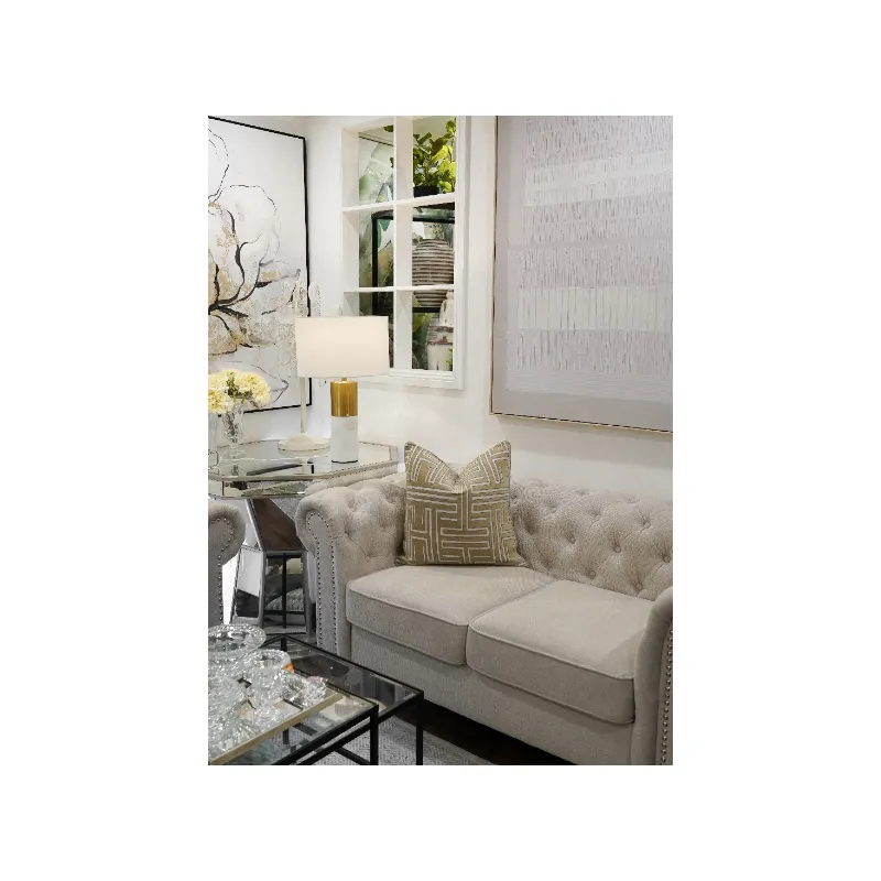 Woven Velvet Modern Cushion - Duck Feather Insert