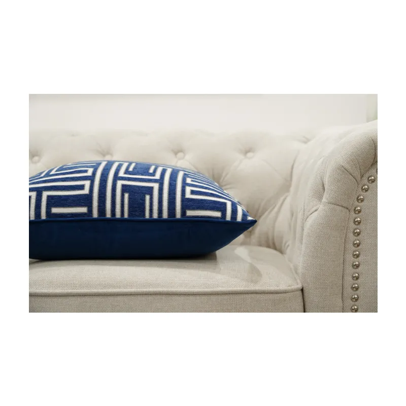 Woven Velvet Modern Cushion - Duck Feather Insert