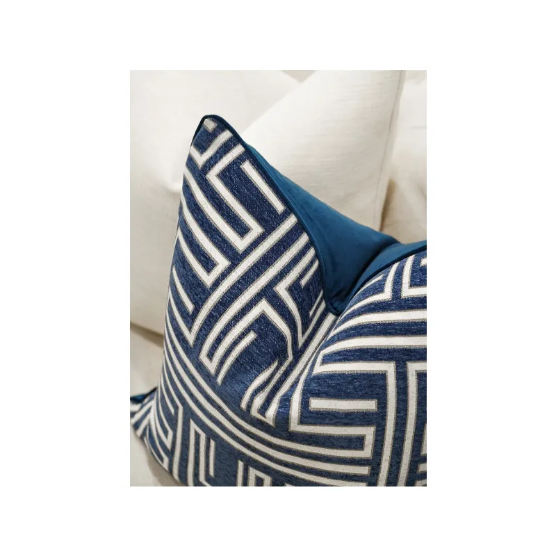 Woven Velvet Modern Cushion - Duck Feather Insert