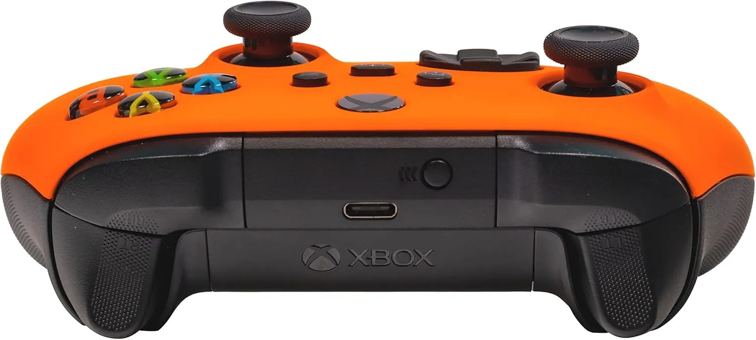 Xbox One Series X S Custom Soft Touch Controller - Soft Touch Feel, Added Grip, Neon Orange Color - Compatible with Xbox One, Series X, Series S