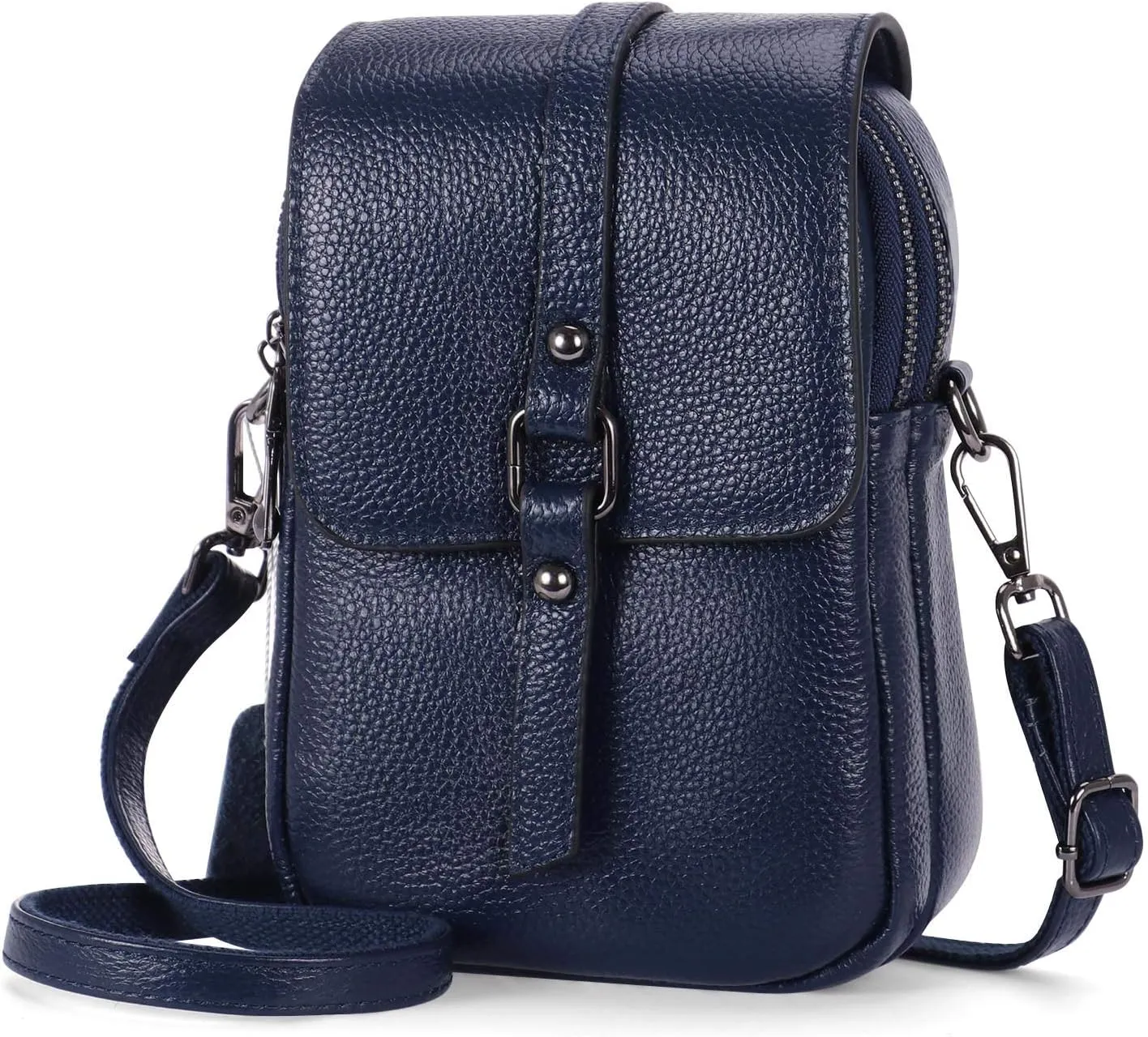 XEYOU Women's Small Cellphone Purse Wallet Lightweight Genuine Leather Crossbody Shoulder Pouch Bag