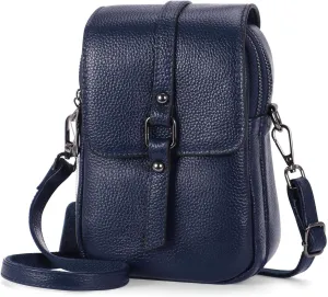 XEYOU Women's Small Cellphone Purse Wallet Lightweight Genuine Leather Crossbody Shoulder Pouch Bag