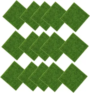 YARNOW 15pcs Realistic Faux Moss for Crafting Miniature Landscapes Dollhouses Garden Decor Use