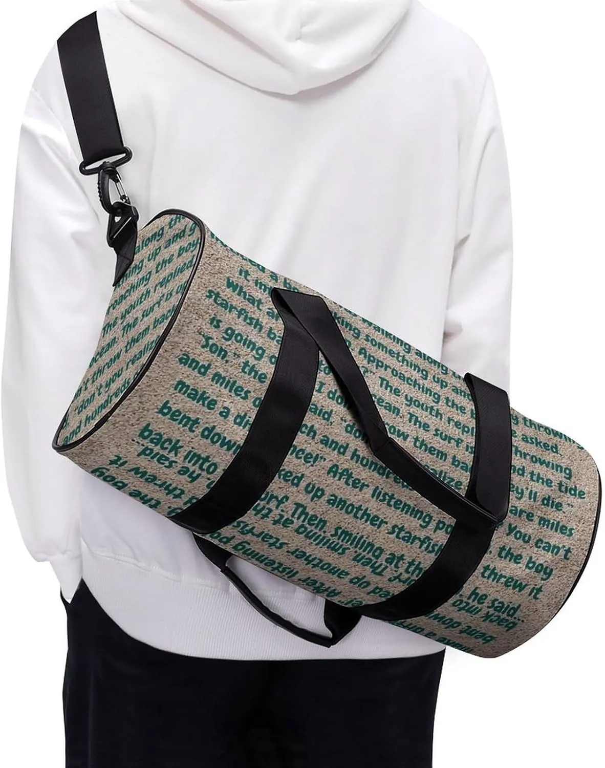 Yellow Lemons Pattern Fitness Bag Waterproof And Stain Resistant Suitable for Unisex