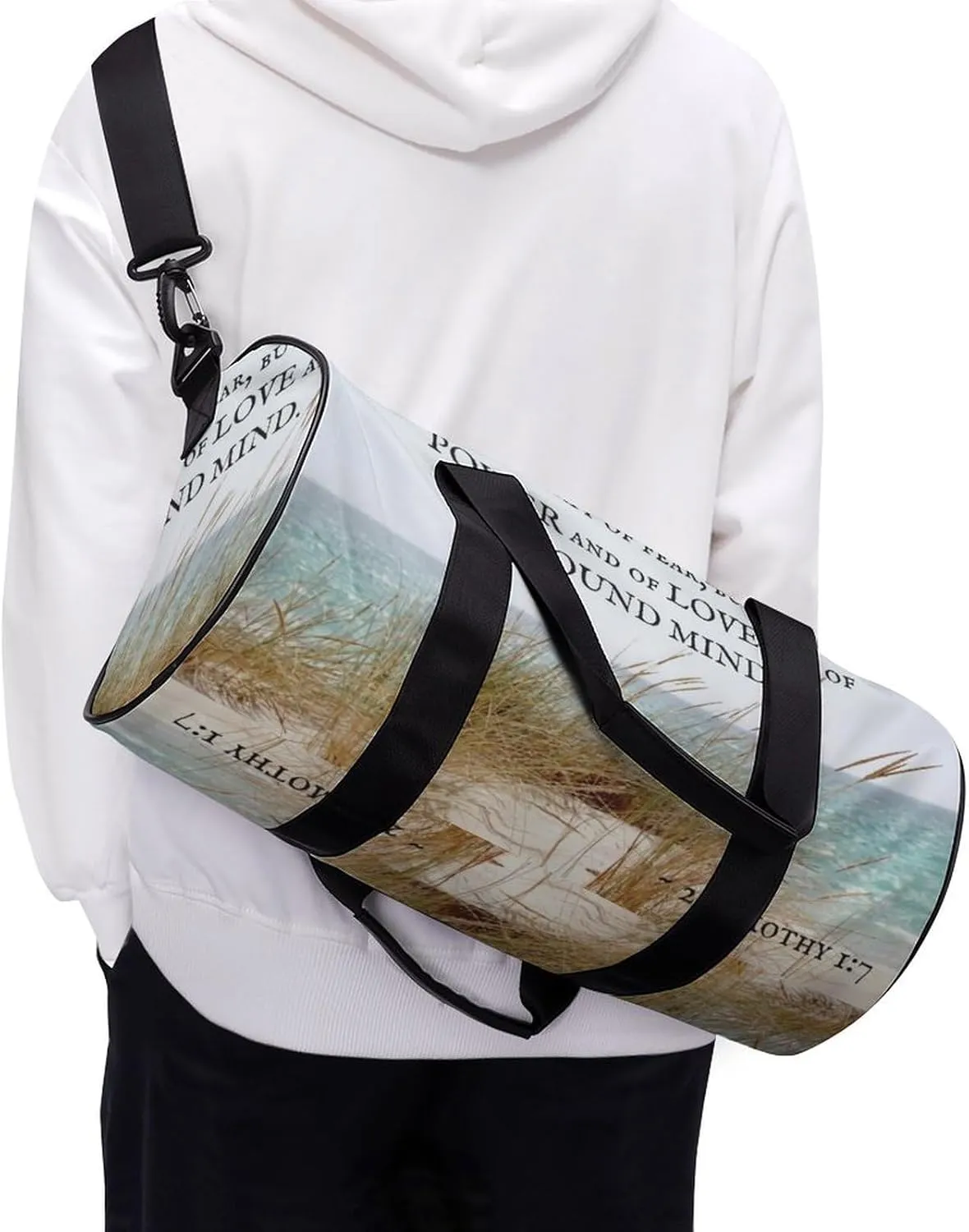 Yellow Lemons Pattern Fitness Bag Waterproof And Stain Resistant Suitable for Unisex